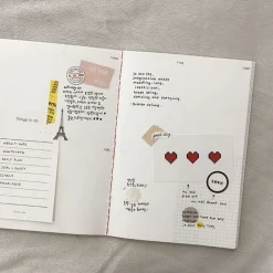 Red Stitched Weekly Planner