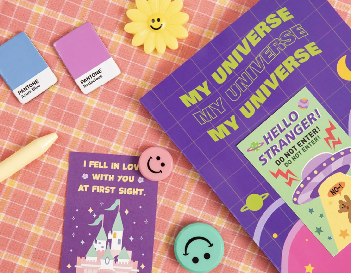 Retro Kitsch Pocket Lined Notebook
