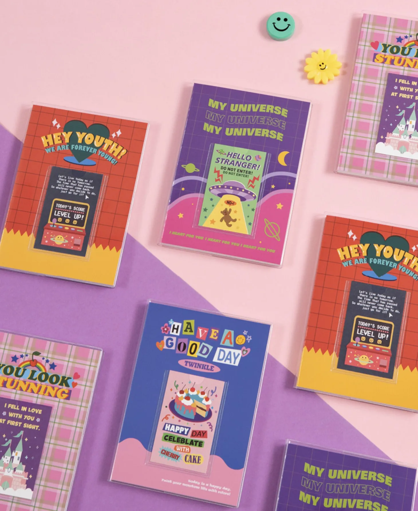 Retro Kitsch Pocket Lined Notebook