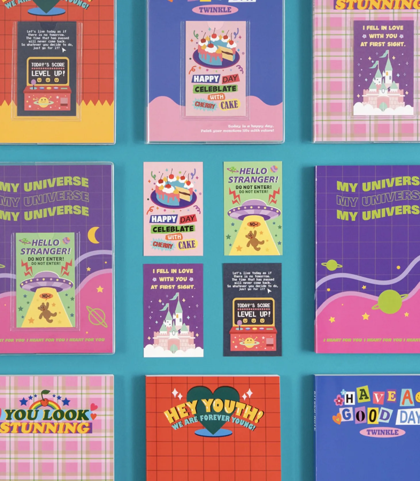 Retro Kitsch Pocket Lined Notebook