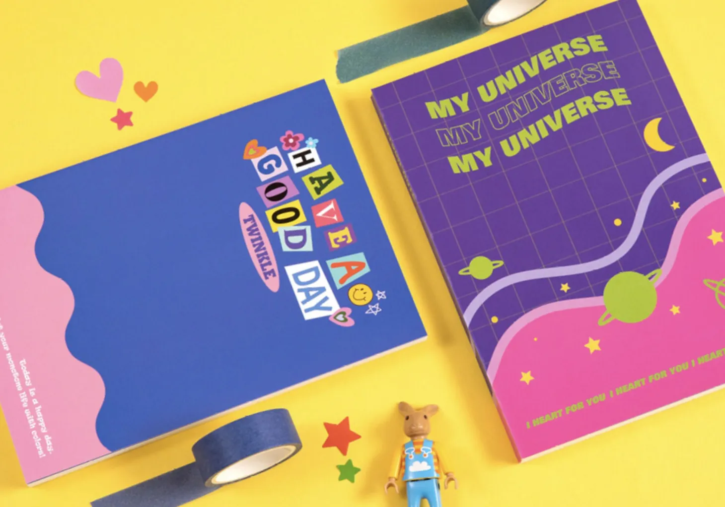 Retro Kitsch Pocket Lined Notebook