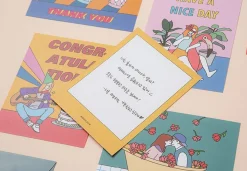 Retro Message Card & Envelope Set