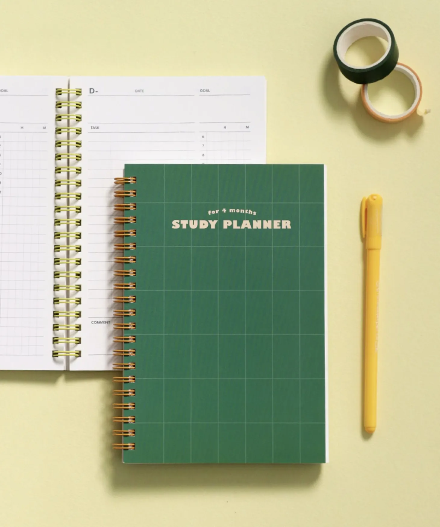 Retro Spiral Study Planner