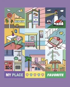 Retro Square Point Deco Sticker
