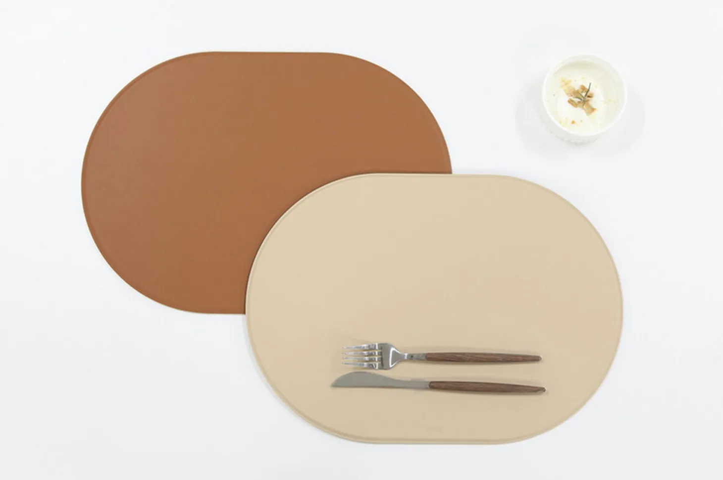Reversible Two-Tone Flat Vegan Leather Tray