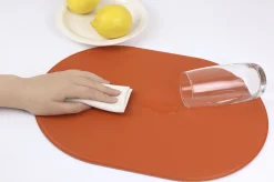 Reversible Two-Tone Flat Vegan Leather Tray