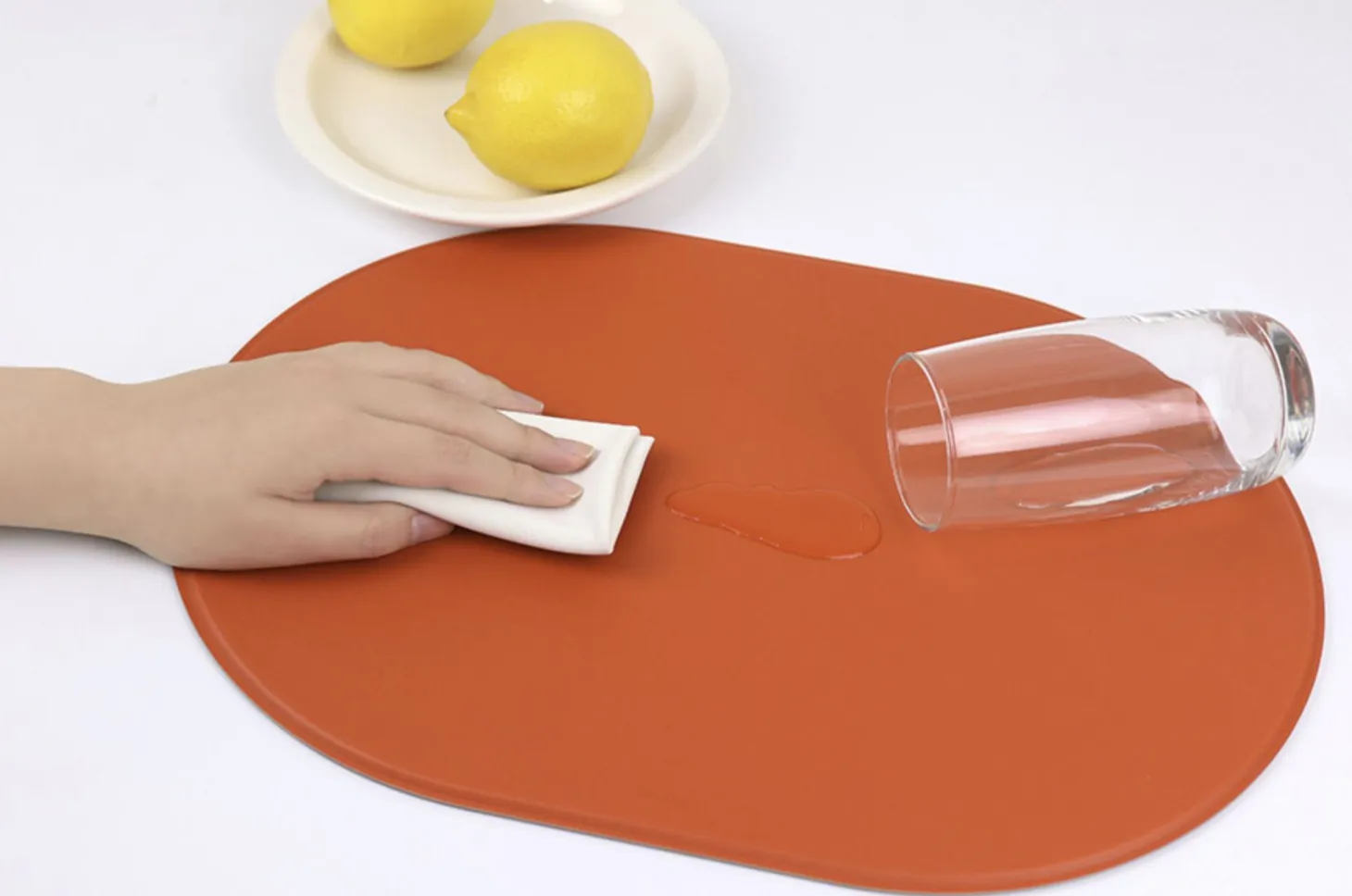 Reversible Two-Tone Flat Vegan Leather Tray