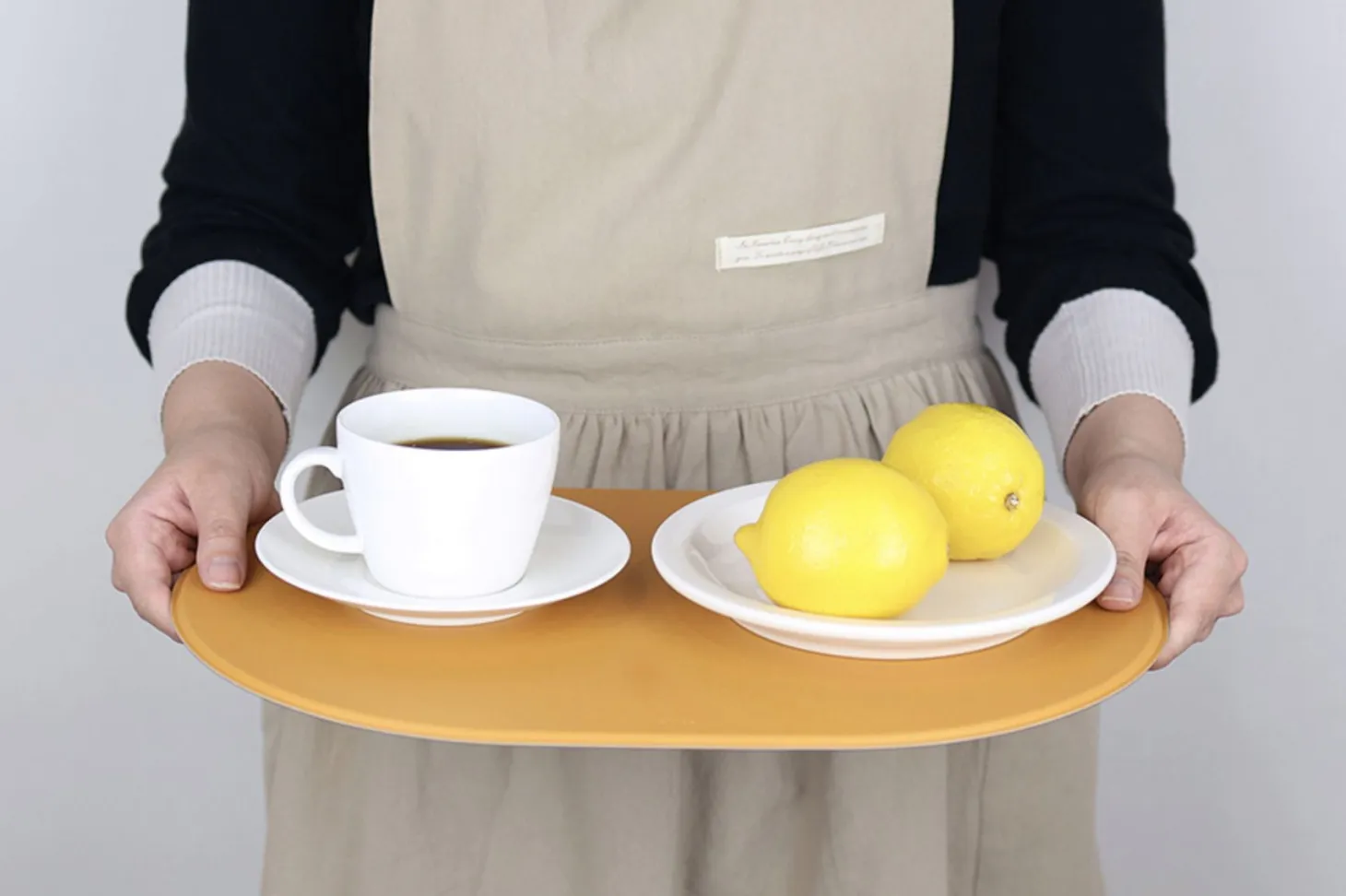 Reversible Two-Tone Flat Vegan Leather Tray