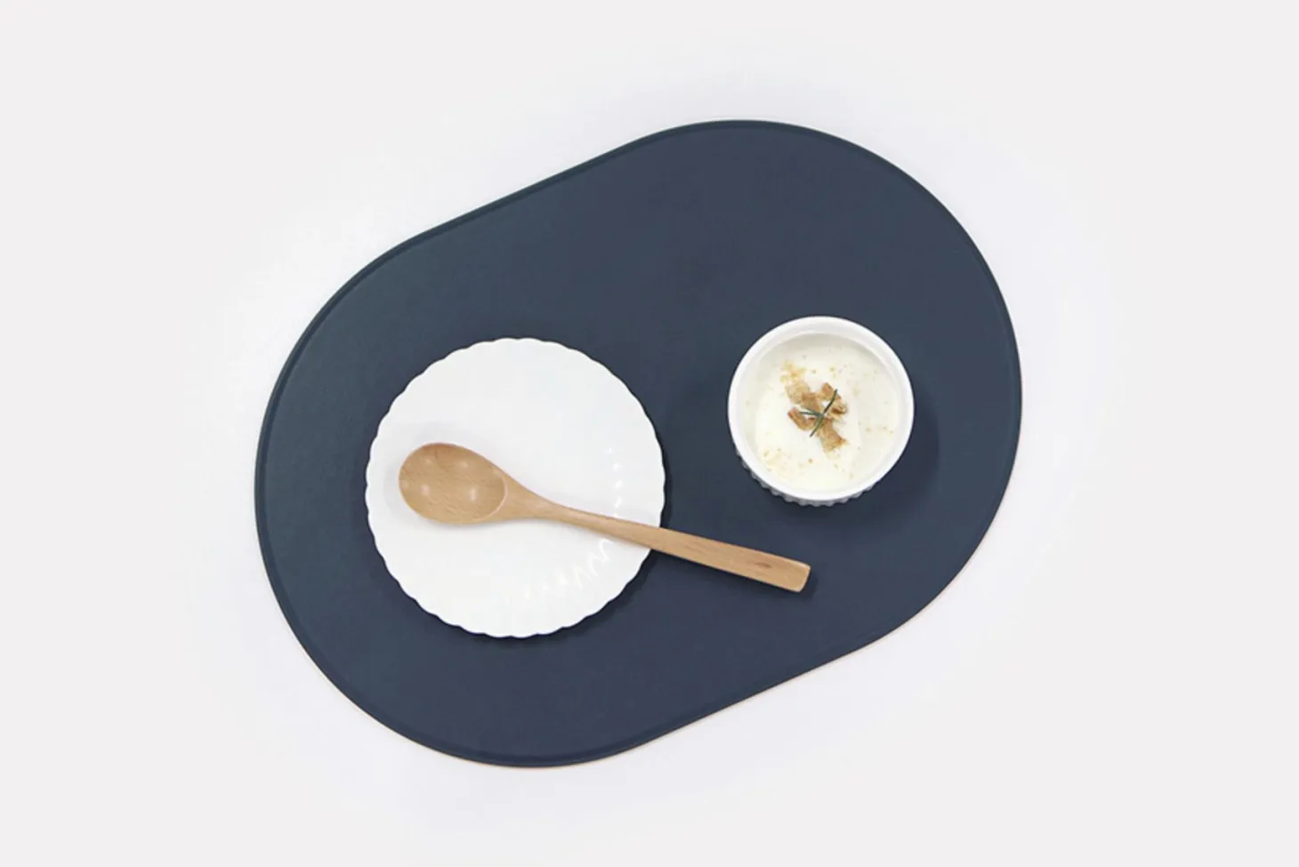 Reversible Two-Tone Flat Vegan Leather Tray