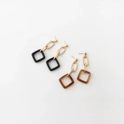 Rhombus Gold Earrings