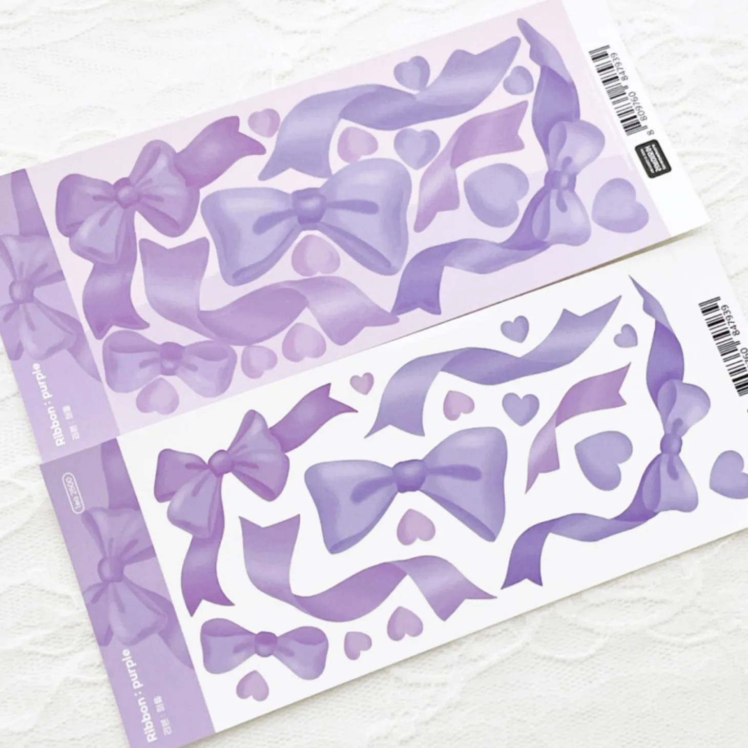 Ribbon Heart Slim Sticker