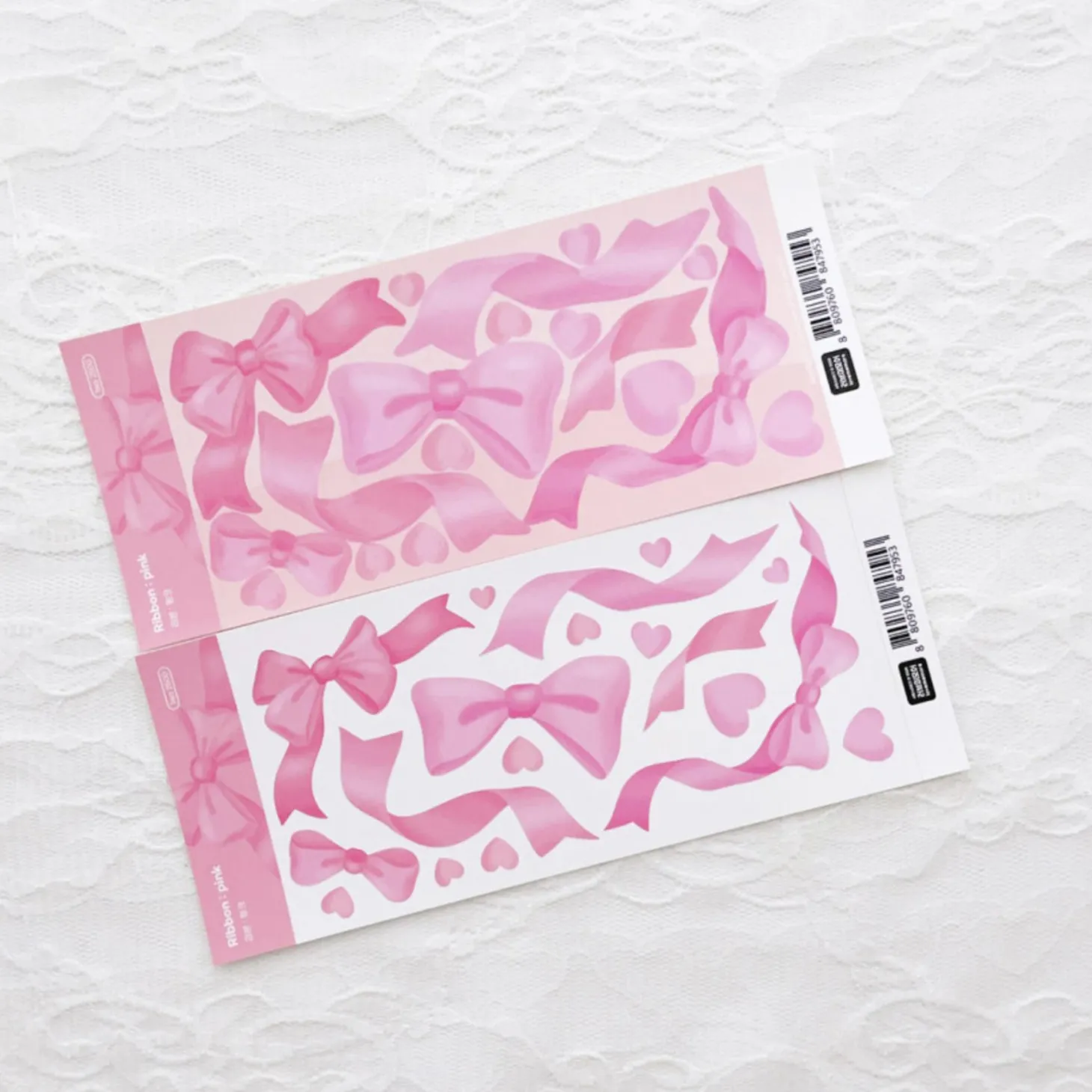 Ribbon Heart Slim Sticker