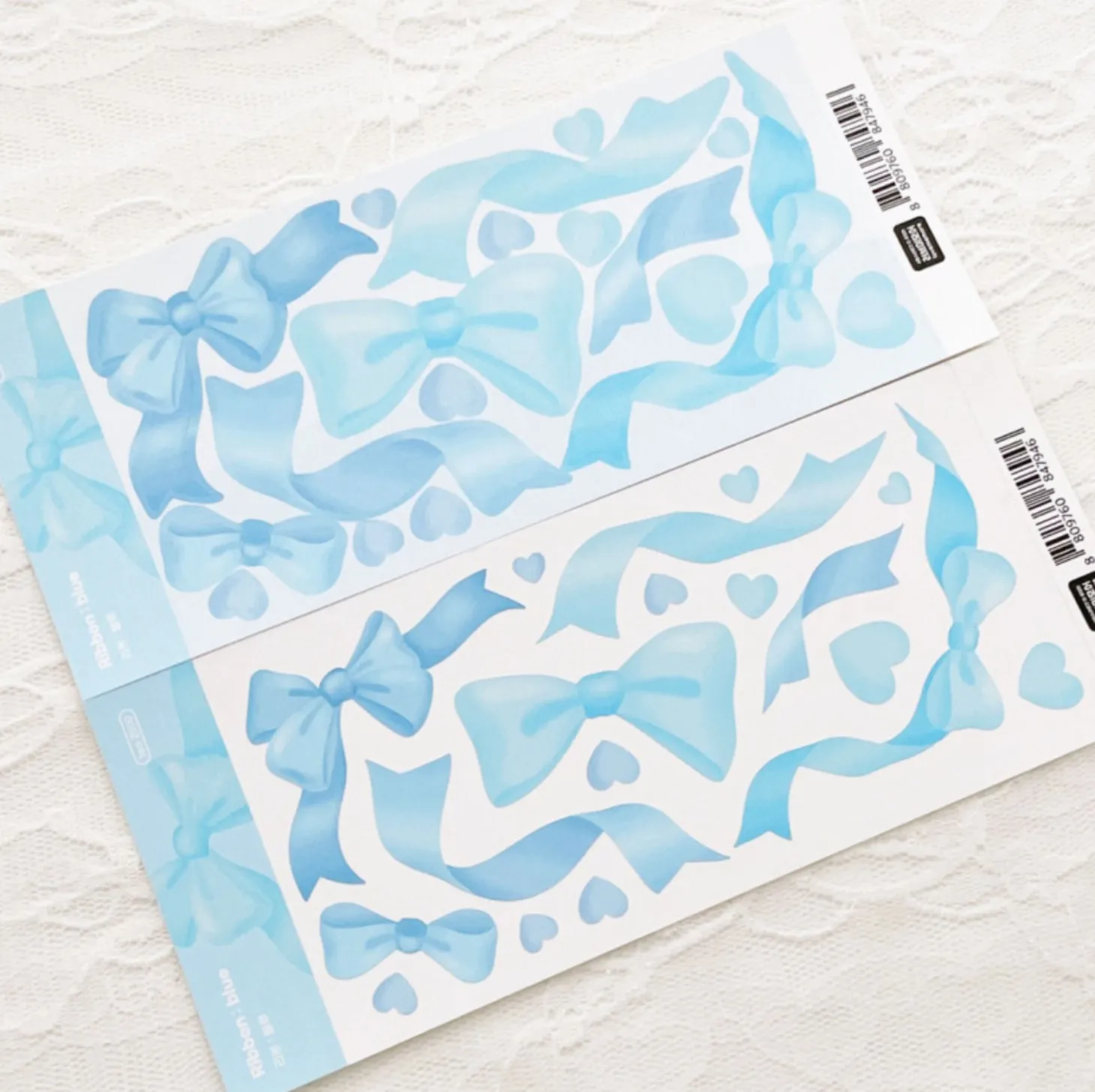 Ribbon Heart Slim Sticker