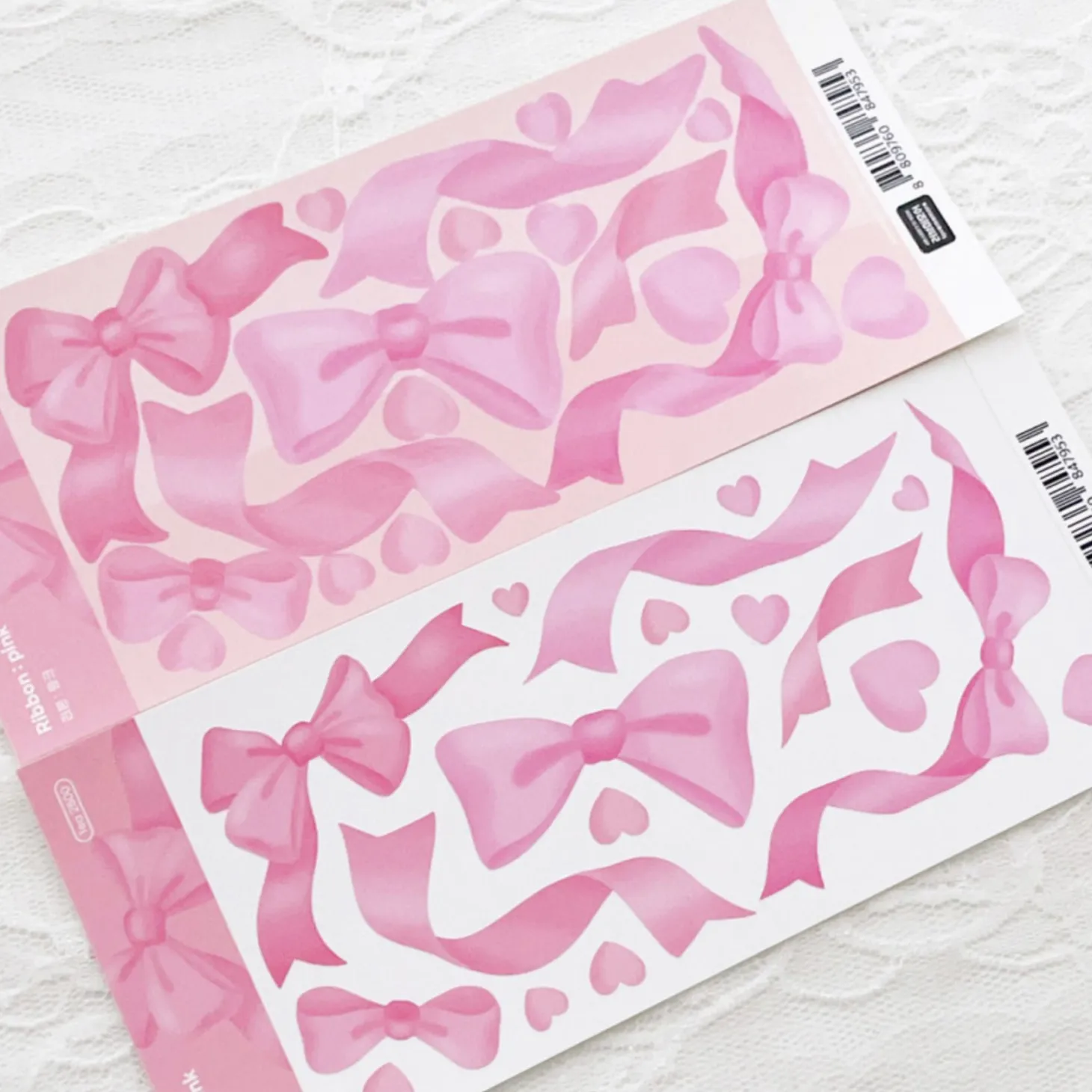 Ribbon Heart Slim Sticker