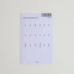 6 Ring A5 Index Sticker Set