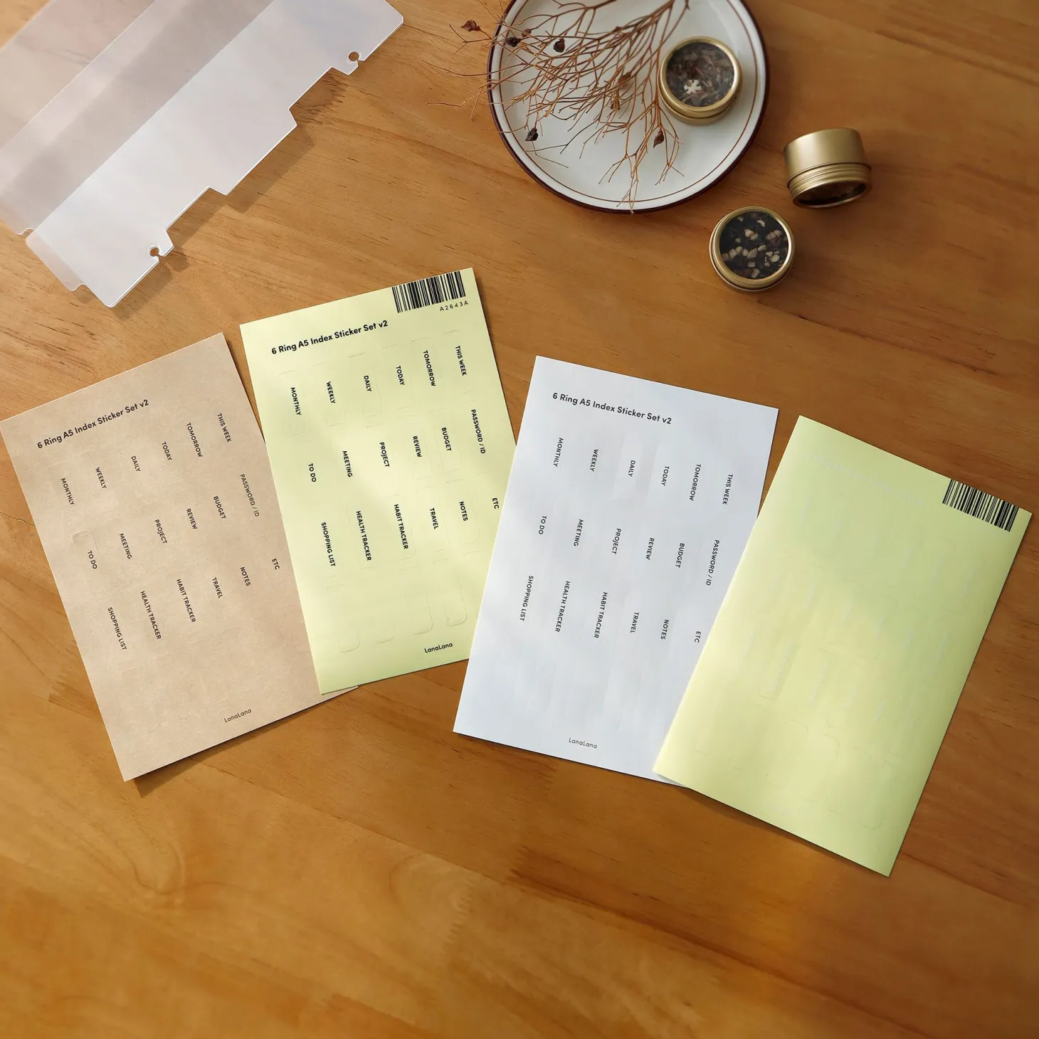 6 Ring A5 Index Sticker Set v2