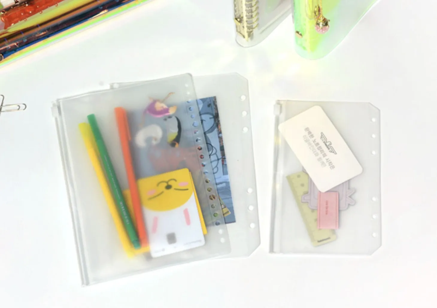 20 Ring A5 PVC Zipper Pocket