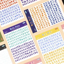 Roly Poly Alphabet Removable Sticker