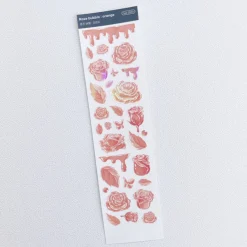 Rose Solid Hologram Slim Sticker