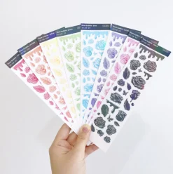 Rose Solid Hologram Slim Sticker