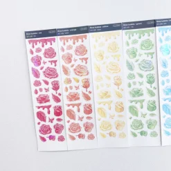 Rose Solid Hologram Slim Sticker