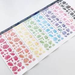 Rose Solid Hologram Slim Sticker