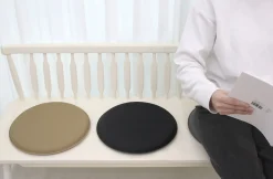 Round Vegan Leather Sitting Cushion