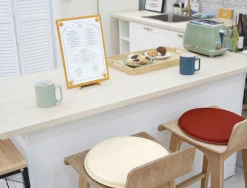 Round Vegan Leather Sitting Cushion