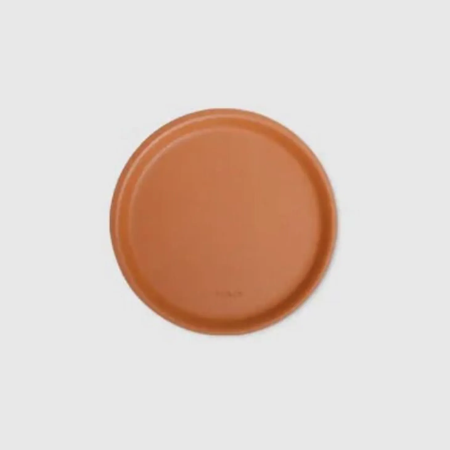Round Vegan Leather Tea Coaster