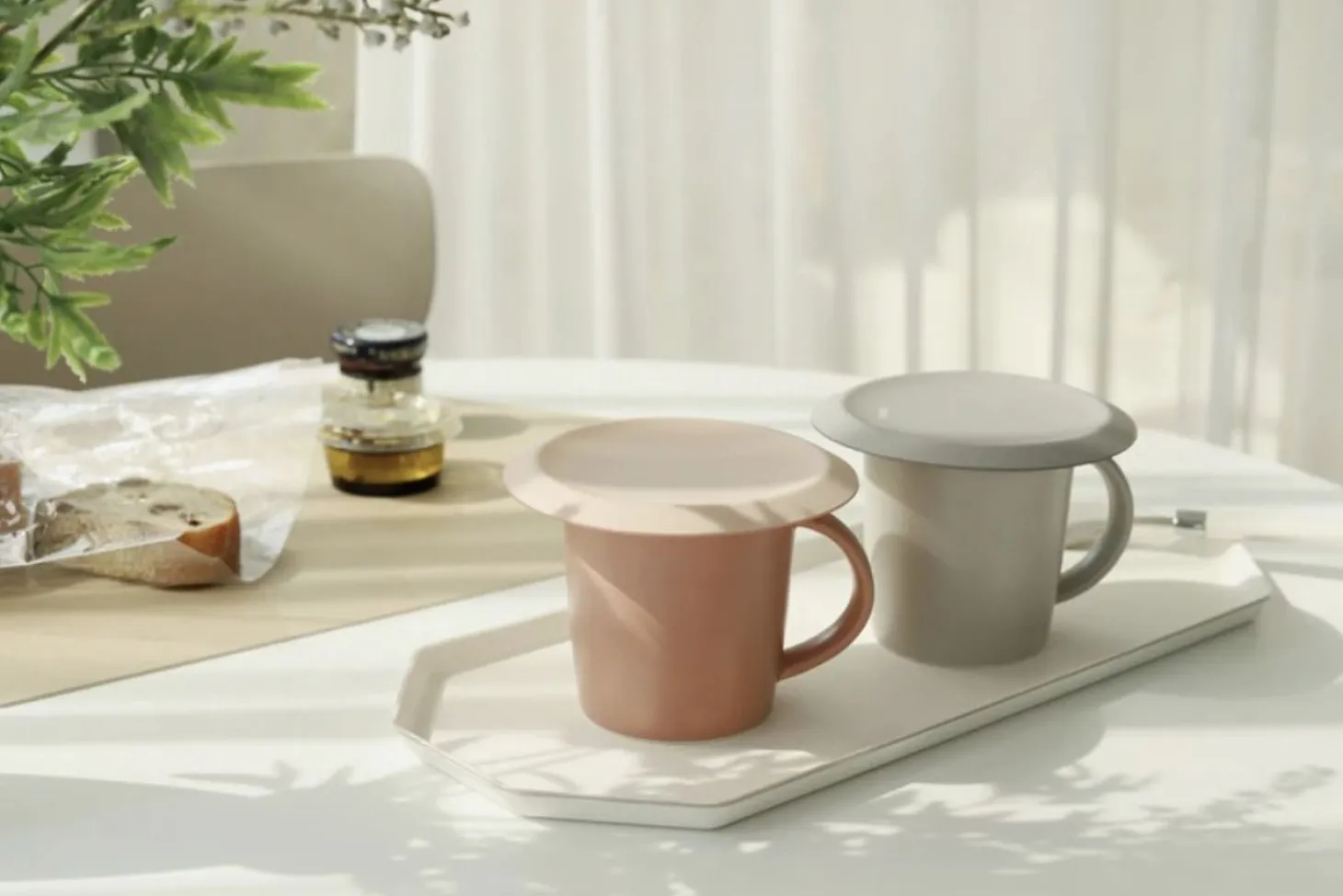 Round Vegan Leather Tea Coaster