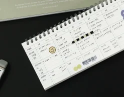 3-Row Desk Weekly Scheduler