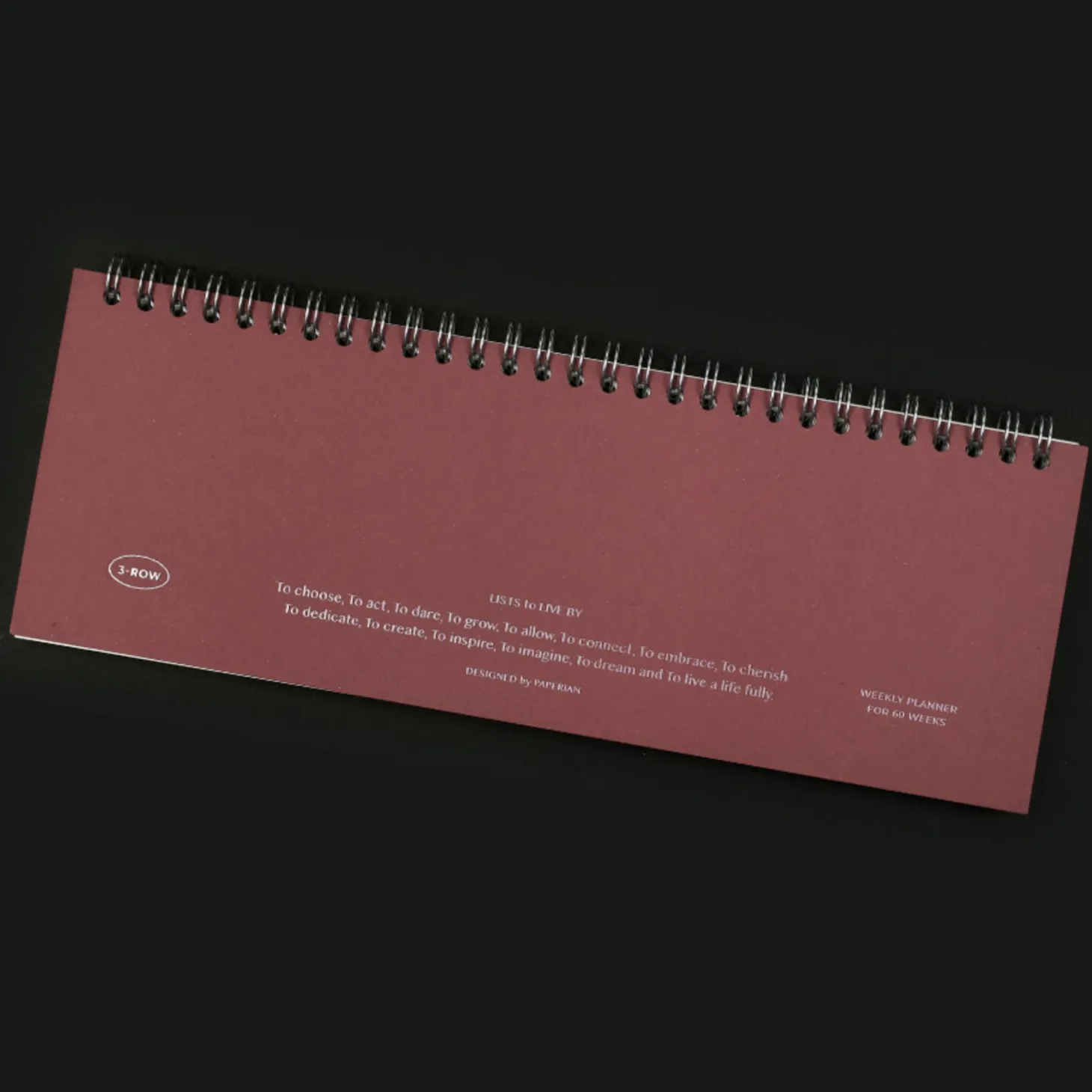 3-Row Desk Weekly Scheduler