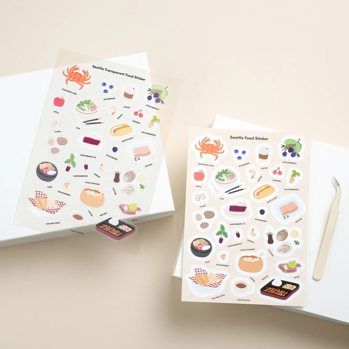 Seattle Food Deco Sticker
