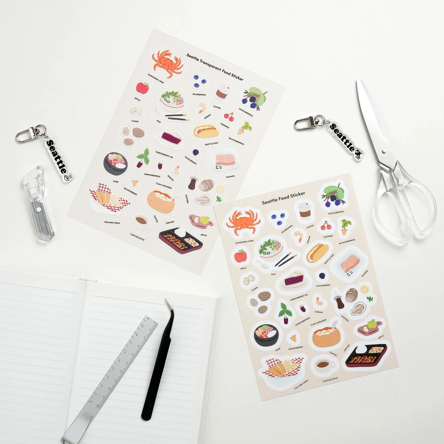 Seattle Food Deco Sticker