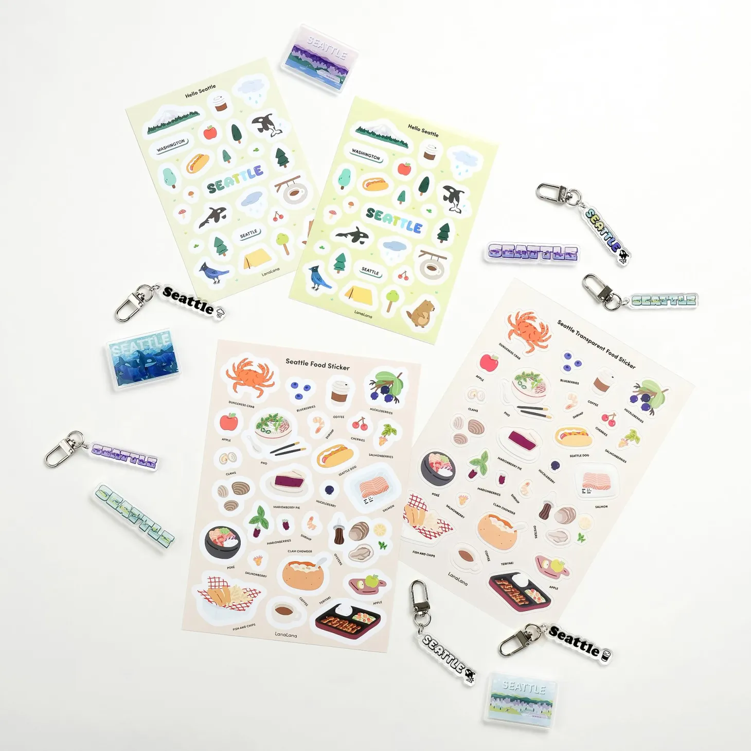 Seattle Food Deco Sticker