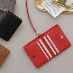 Simple Ash Wallet + Neck Strap Set