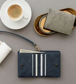 Simple Ash Wallet + Neck Strap Set