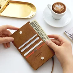Simple Ash Wallet + Neck Strap Set