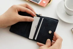 Simple Ash Wallet + Neck Strap Set