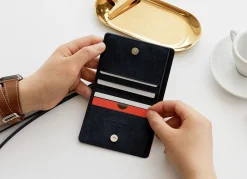 Simple Ash Wallet + Neck Strap Set