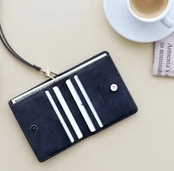 Simple Ash Wallet + Neck Strap Set
