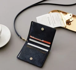 Simple Ash Wallet + Neck Strap Set