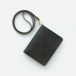 Simple Ash Wallet + Neck Strap Set