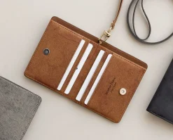 Simple Ash Wallet + Neck Strap Set