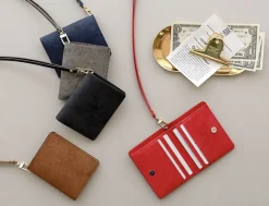 Simple Ash Wallet + Neck Strap Set