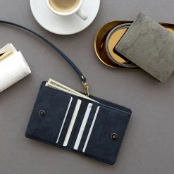 Simple Ash Wallet + Neck Strap Set
