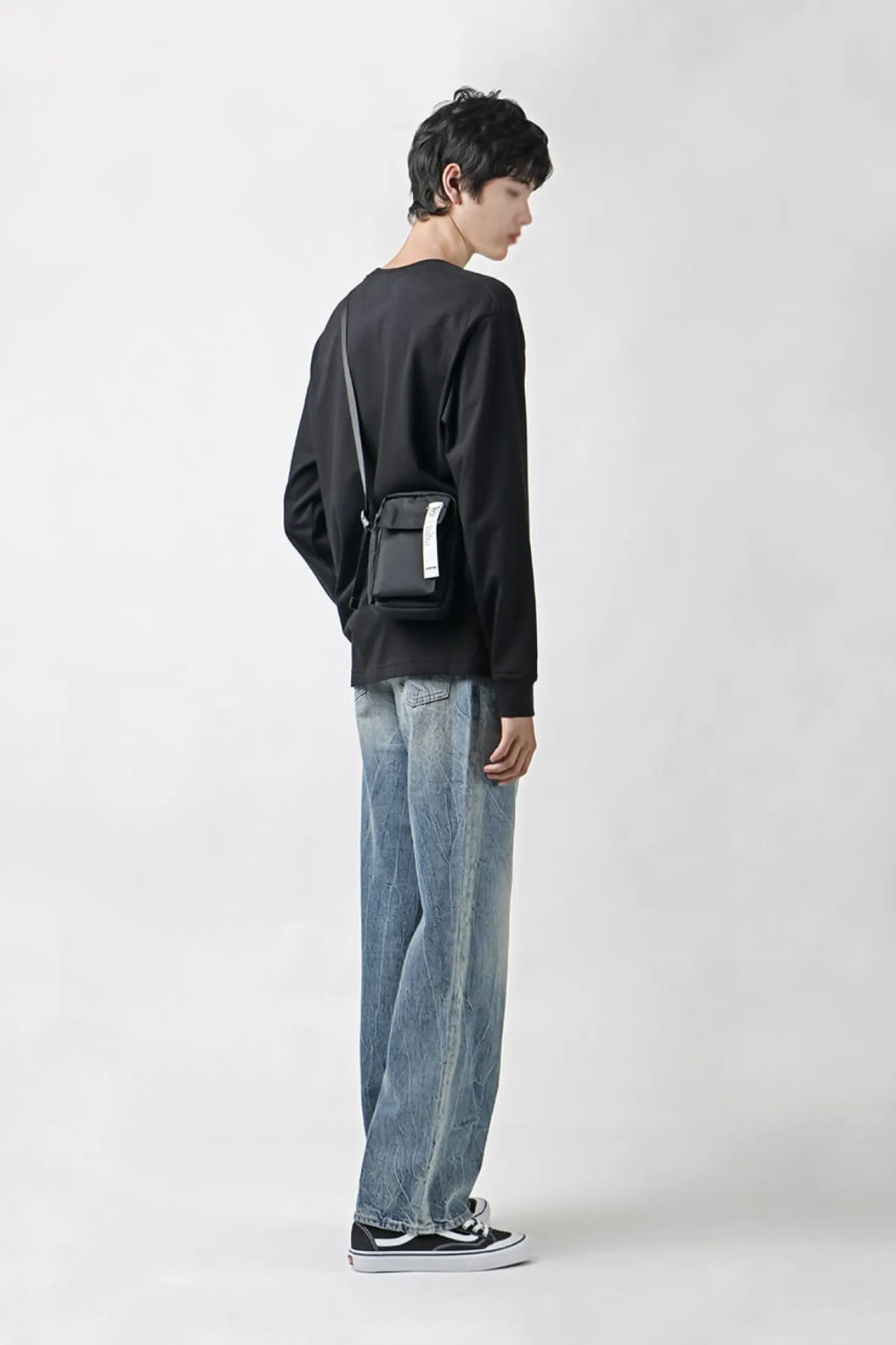Simple Black Phone Crossbody Bag