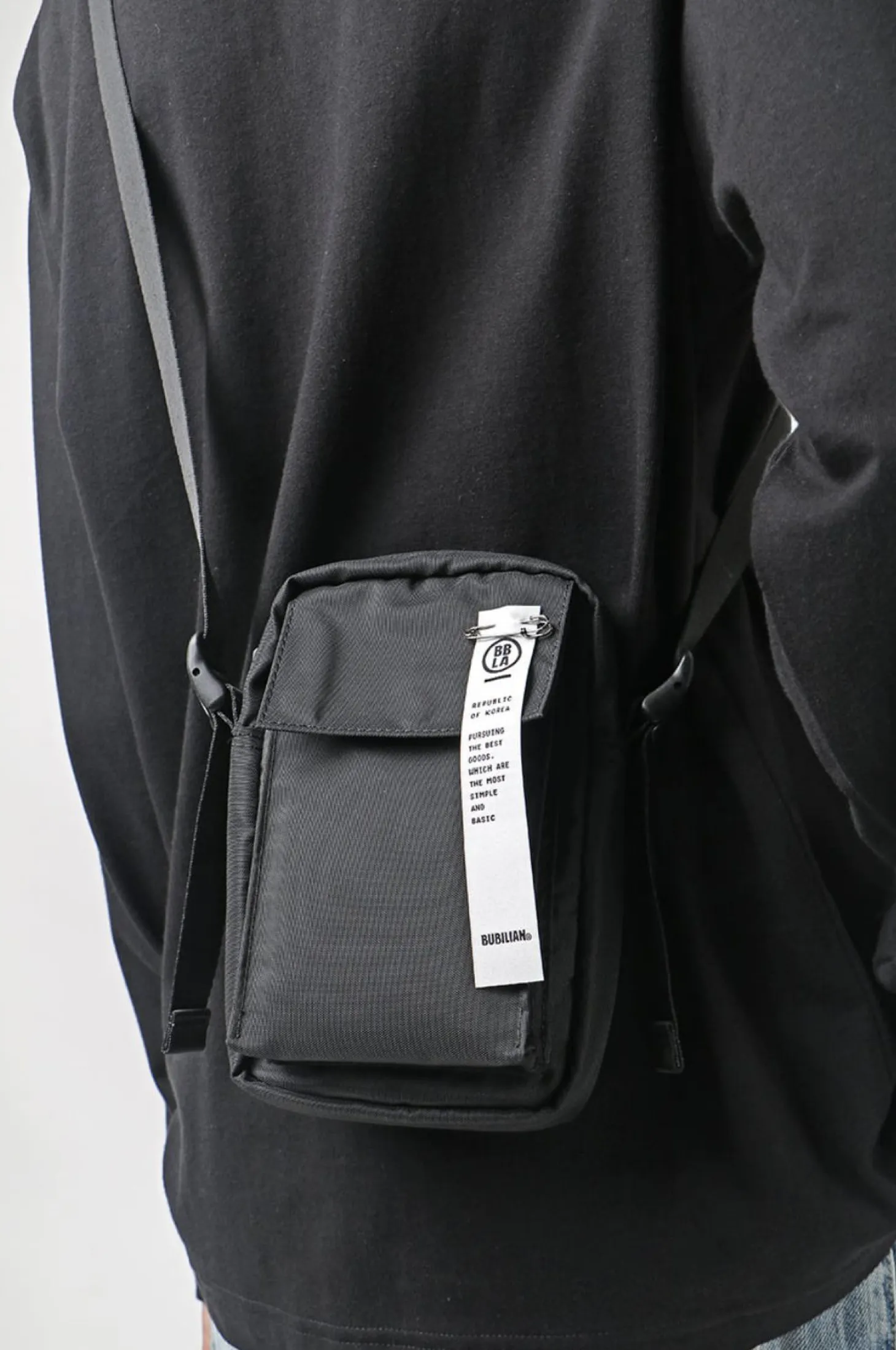 Simple Black Phone Crossbody Bag