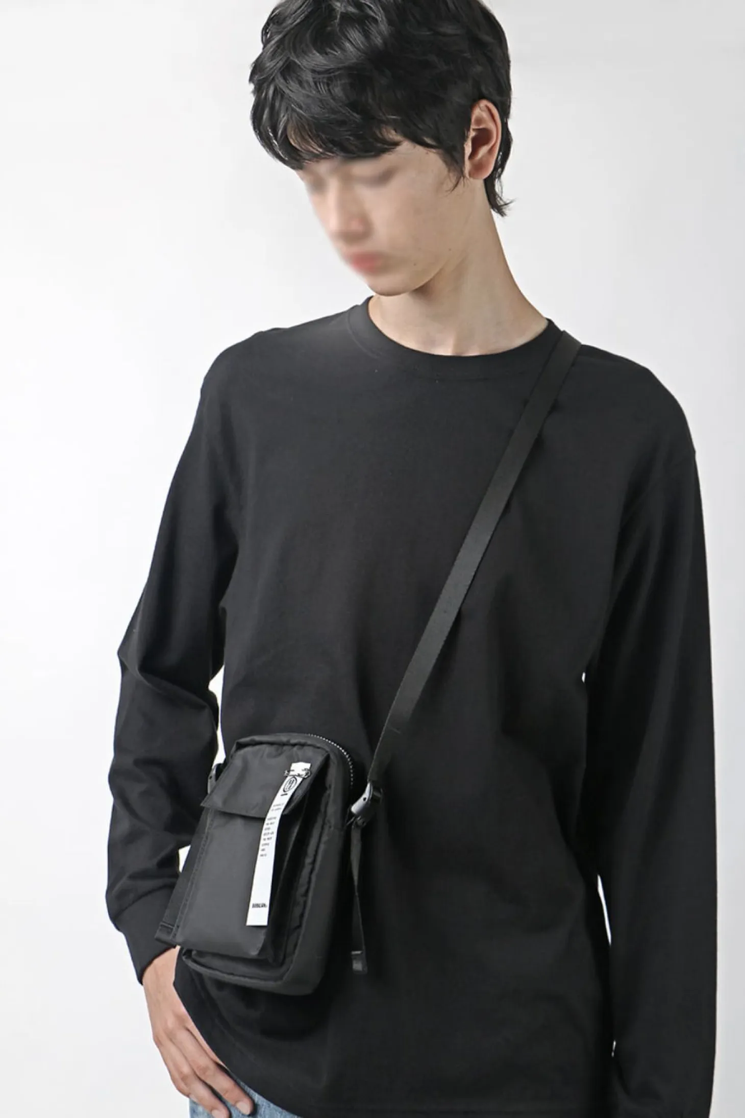 Simple Black Phone Crossbody Bag