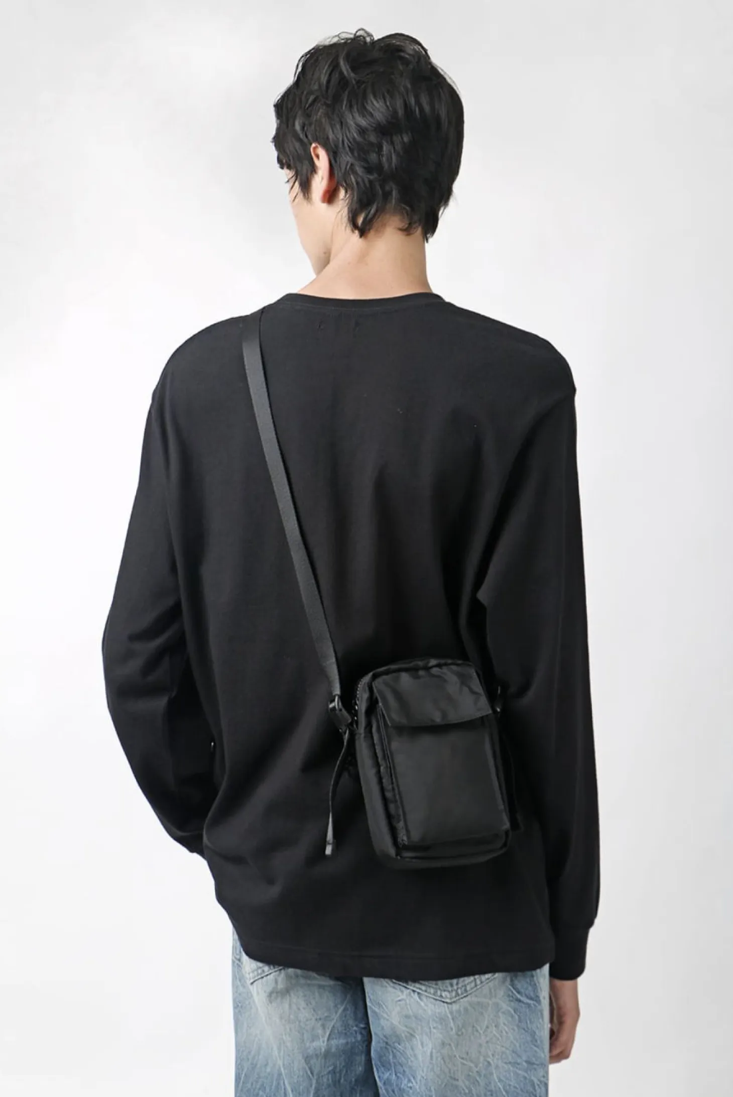 Simple Black Phone Crossbody Bag